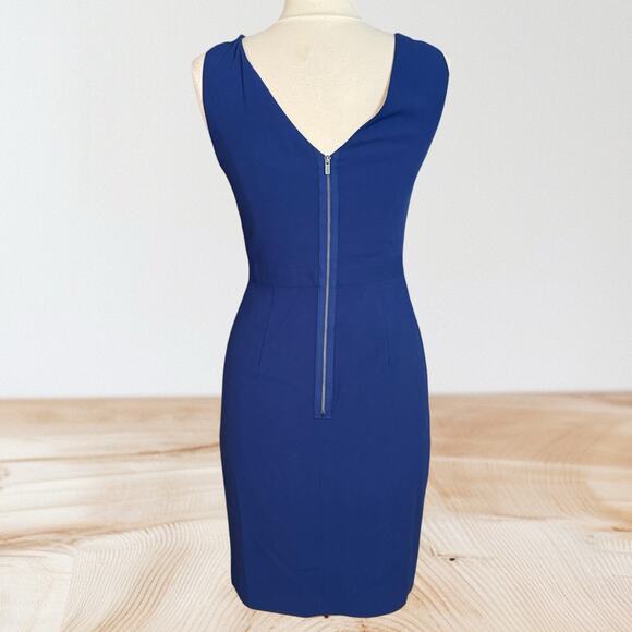 BCBG MaxAzria Sleeveless Siri Dress Sz 8 Blue Depth Bodycon Cocktail Event Party - Picture 6 of 10